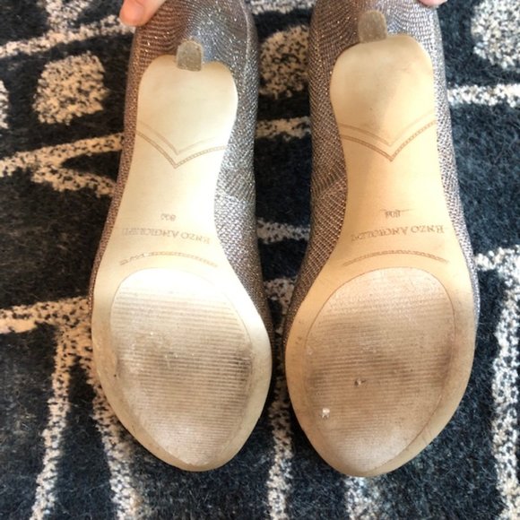 Enzo Angiolini Silver Sparkly Heels - Picture 6 of 12